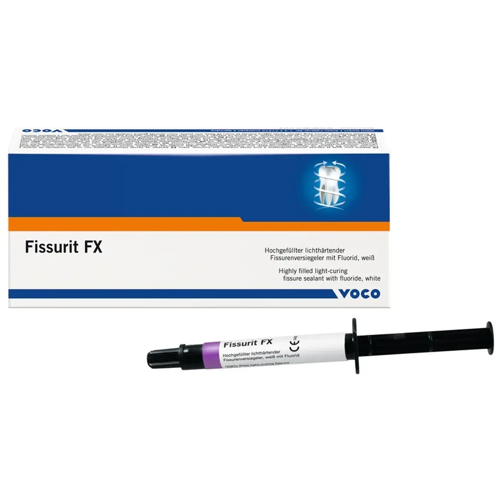VOCO Fissurit® FX - Packung 2 x 2,5 g Spritze weiß, Applikationskanülen Typ 40