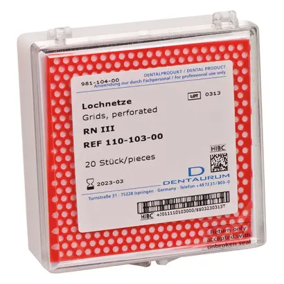 Dentaurum GmbH & Co. KG Lochnetze Lochnetze RN III rot Pa 20