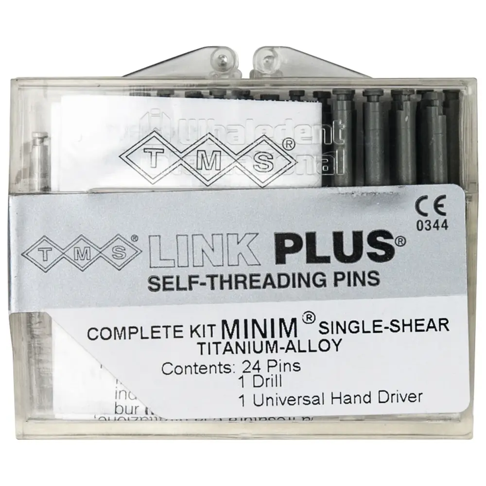 COLTENE TMS® LINK - Packung 24 Titan-Einzelstifte, Bohrer K-92, Handschraubschlüssel, Minim silber EL821-24