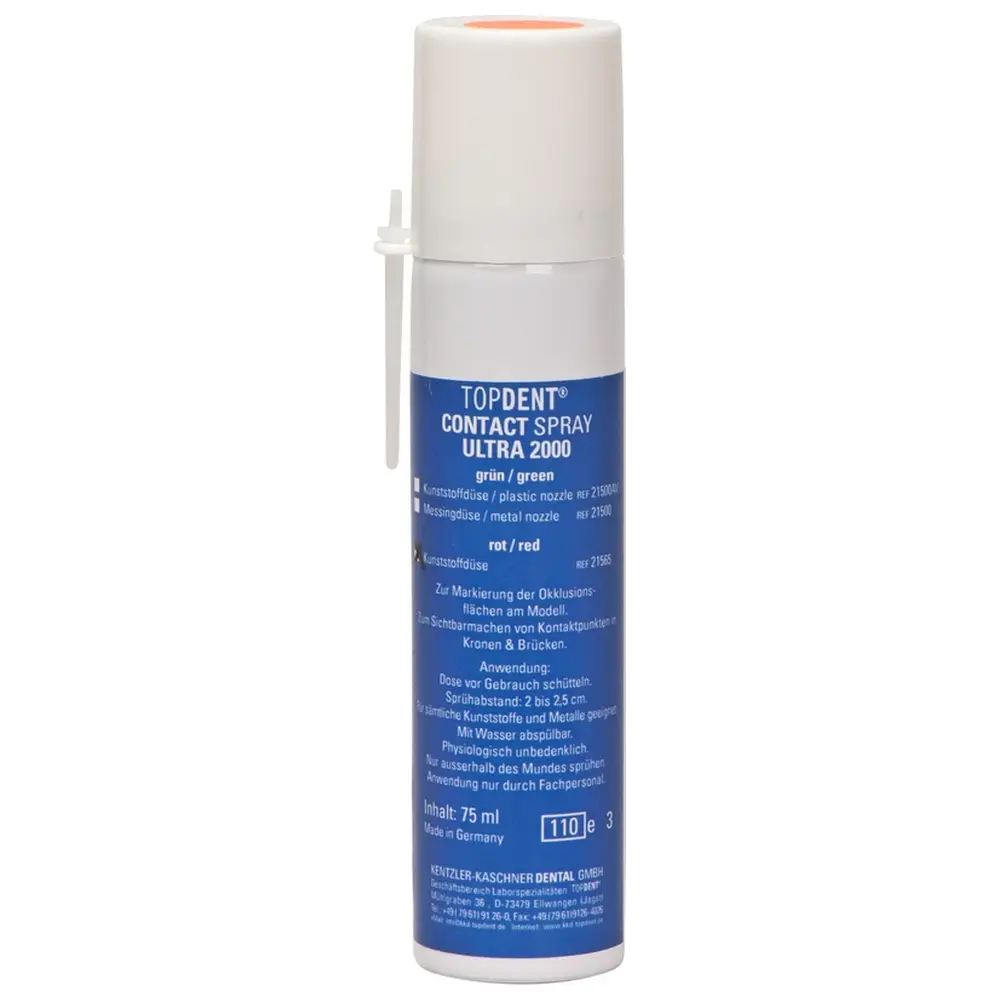 Kentzler-Kaschner TOPDENT Contact Spray Ultra 2000 - Spraydose 75 ml rot, mit Kunststoffdüse