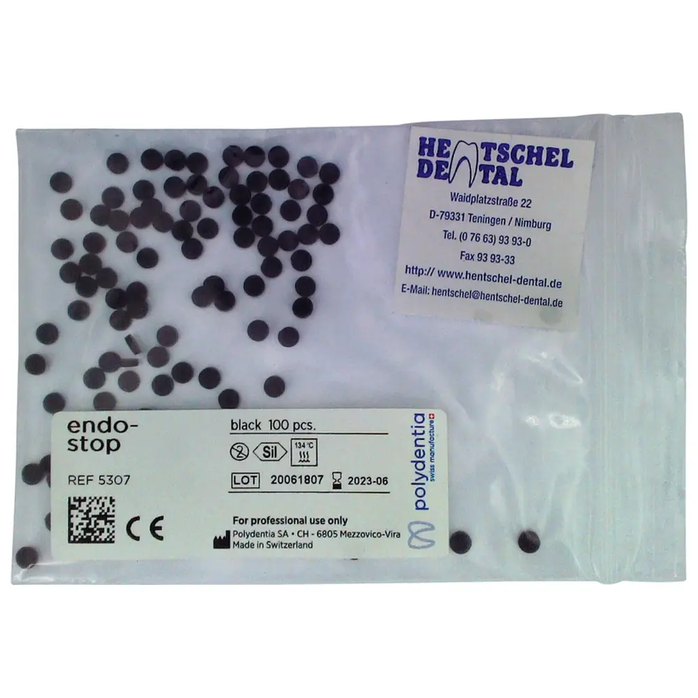 Hentschel-Dental Endo Stops - Packung 100 Stück schwarz