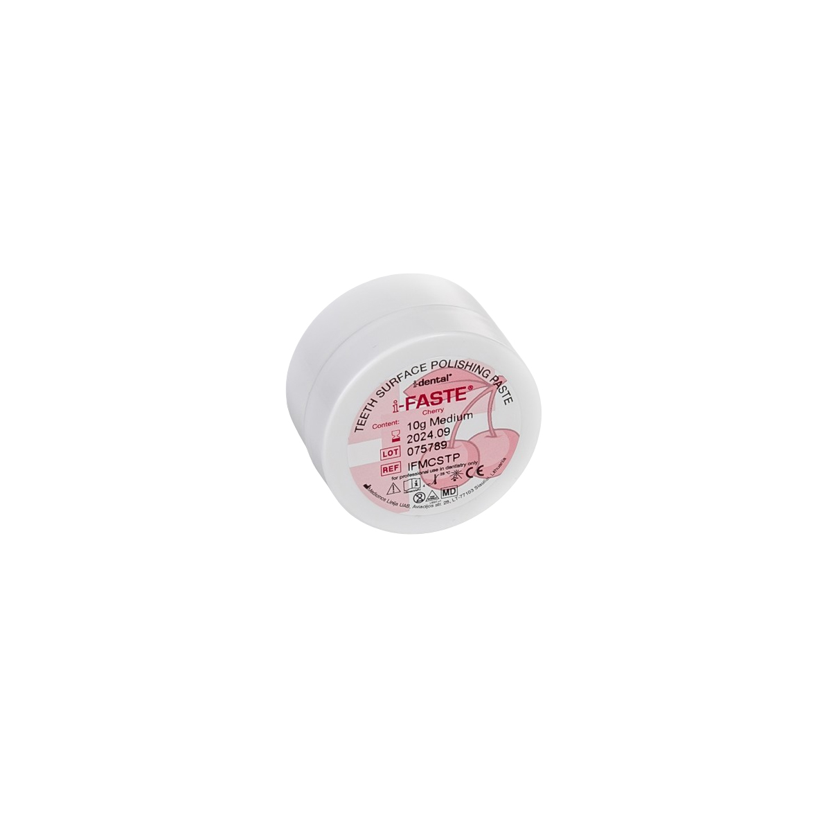 i-FASTE Prophylaxepaste – i-dental, ohne Öl, Kirsche, rot, 100g | Dentale Zahnarztbedarf