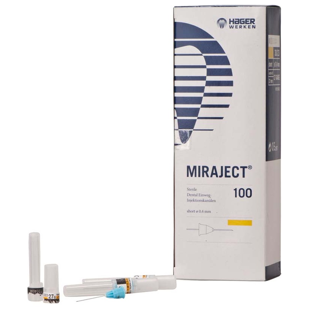 Hager & Werken MIRAJECT® Injektionskanülen - Packung 100 Stück grau, Ø 0,4 mm, G27 30/23 kurz