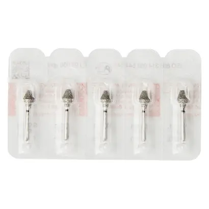 Edenta Diamanten 811 - Packung 5 Stück schwarz supergrob, FG, Figur 038 Doppelkegel innen, 7 mm, ISO 047