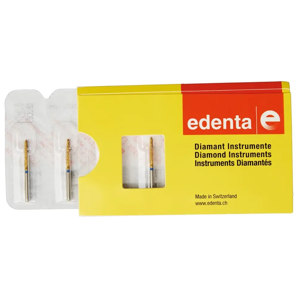 Edenta DIACUT V879K - Packung 5 Stück grün grob, FG, Figur 299 Torpedo konisch, 10 mm, ISO 016