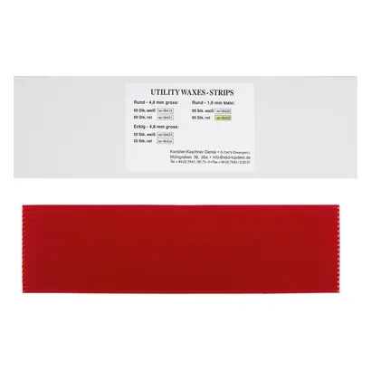 Kentzler-Kaschner KKD® Utility Wax Strips - Packung 95 Strips rot, 1,6 mm