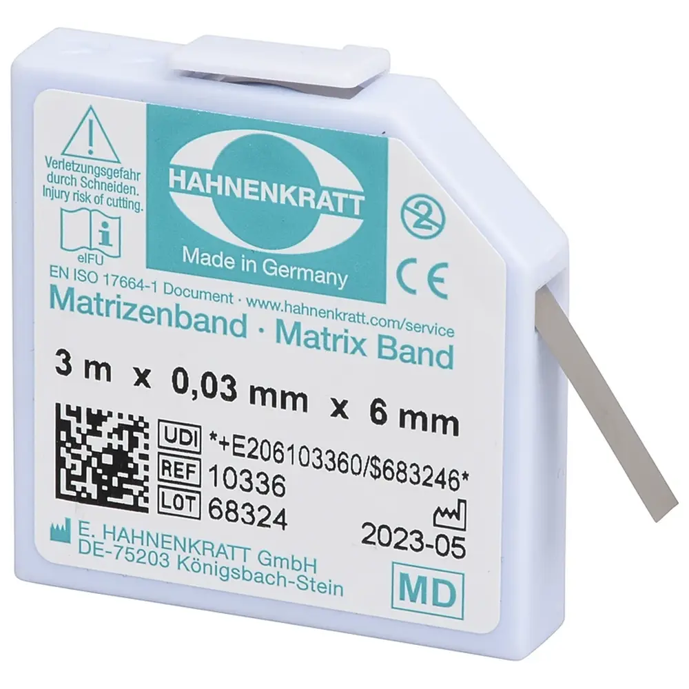 HAHNENKRATT Matrizenband - Nachfüllpackung 3 m Rolle Breite 6 mm, Stärke 0,03 mm