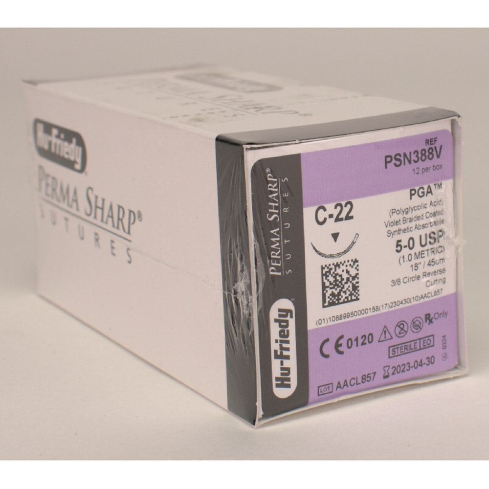 Nahtmaterial PGA 5-0 PSN388V Dtz
