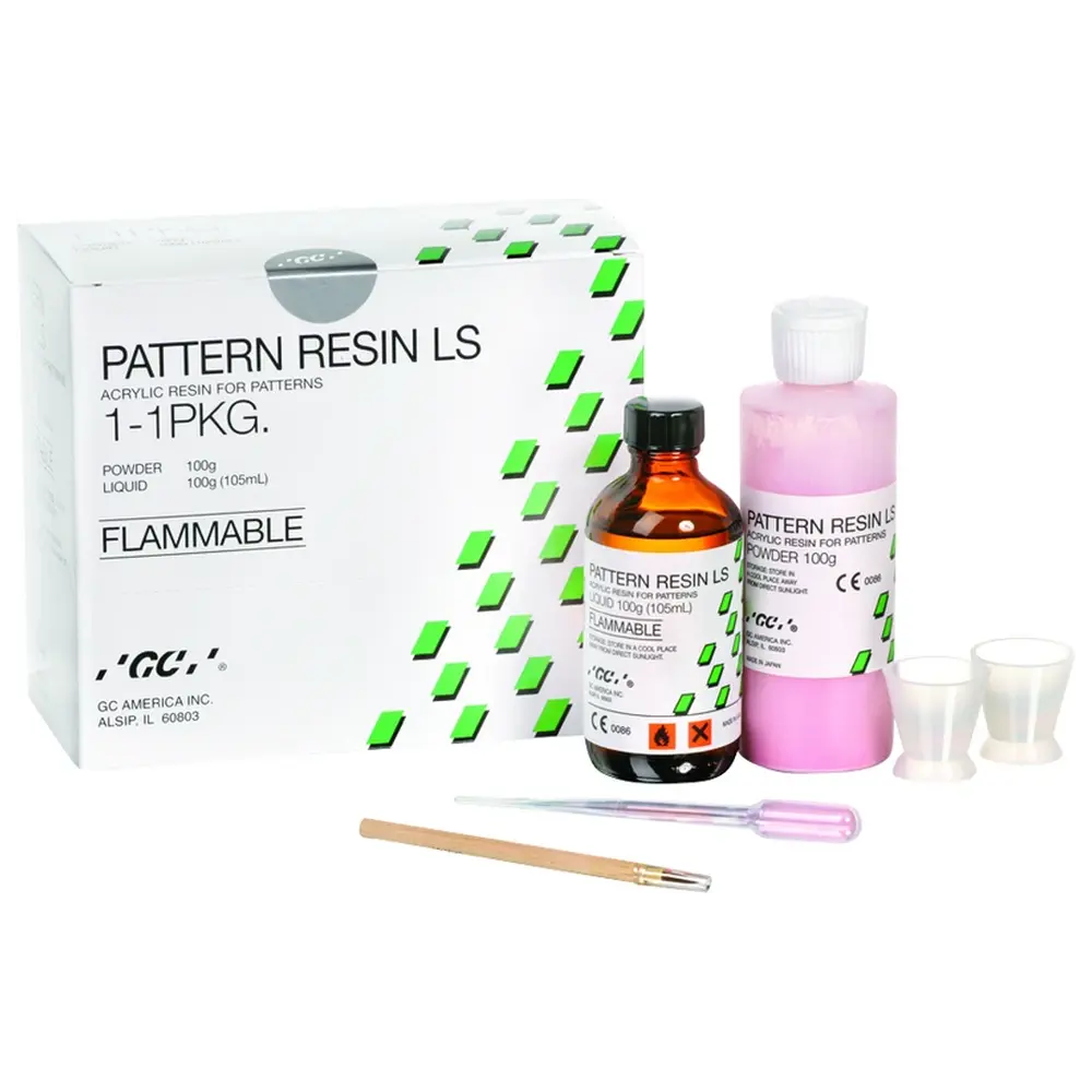 GC PATTERN RESIN LS - Packung 100 g Pulver, 105 ml Flüssigkeit, 2 Anmischbecher, 1 Pinsel No. 4, 1 Pipette
