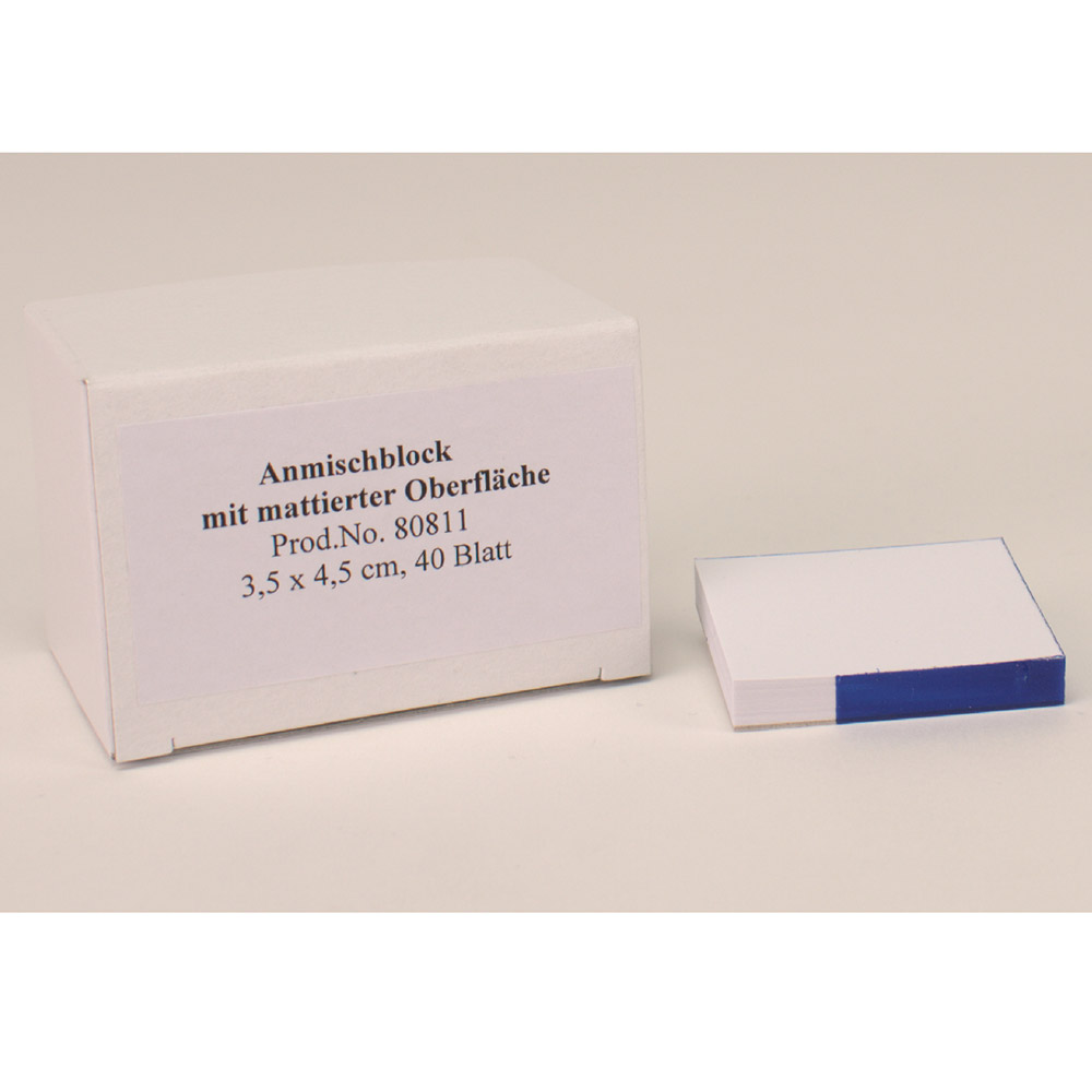 GX18582_Anmischblock_mattiert_35x45cm_12St Anmischblock mattiert 3,5x4,5cm 12St