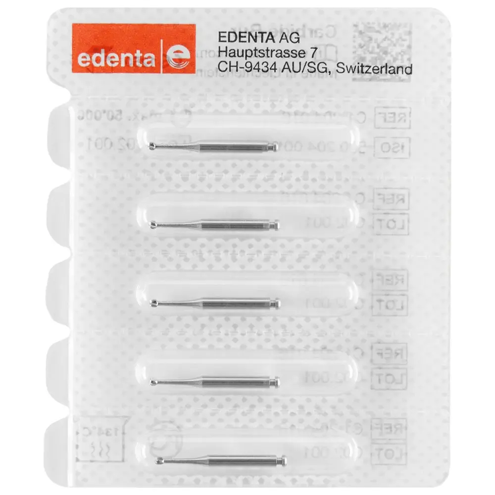 Edenta HM Bohrer C1 - Packung 5 Stück RA, Figur 001, ISO 016