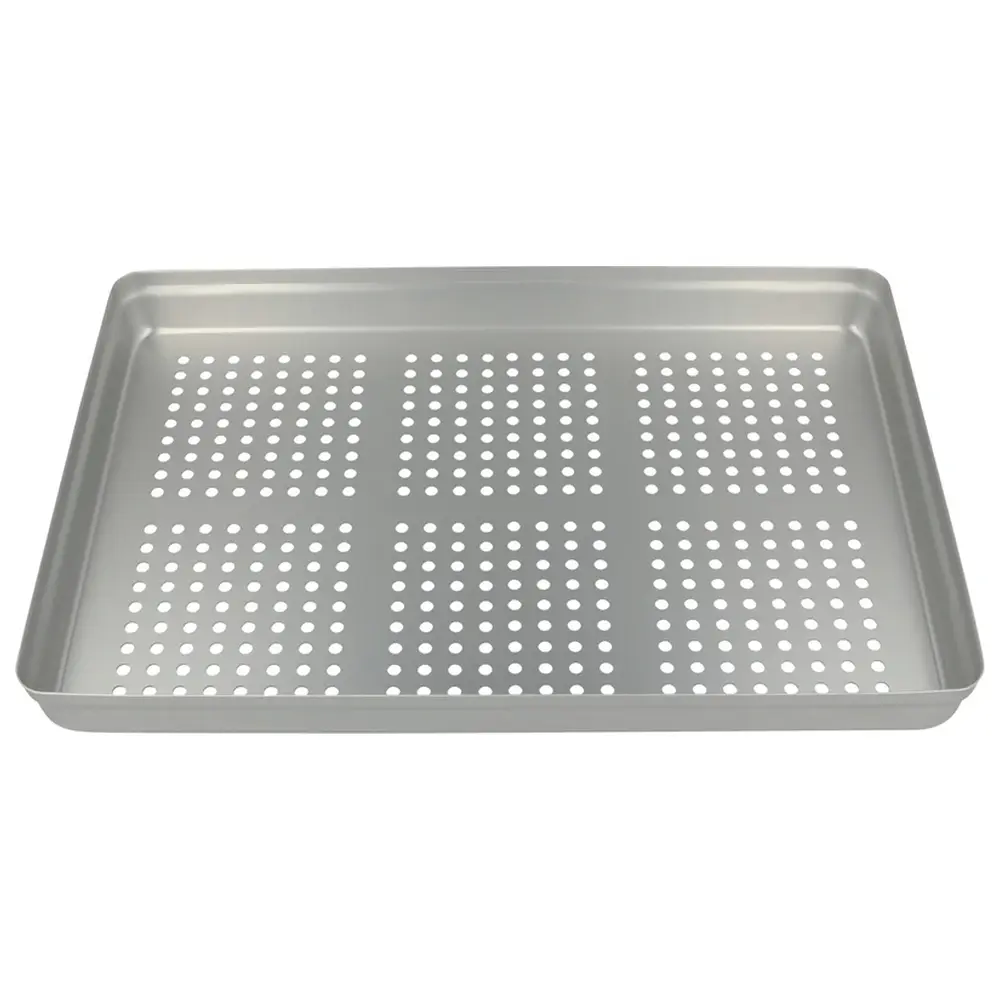 Euronda Norm-Tray Aluminium - Stück Deckel gelocht silber, 18 x 28 cm