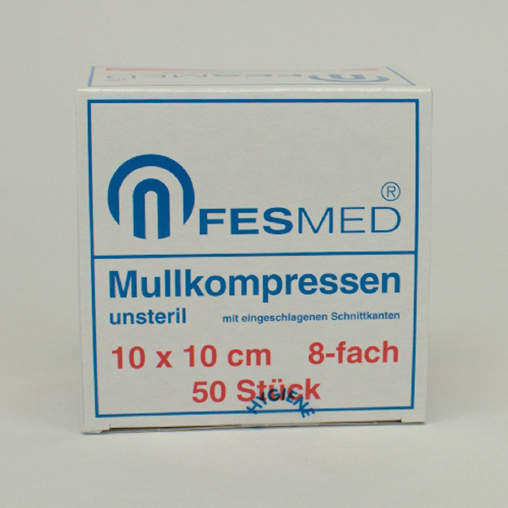 Mullkompressen unst. 8-F.10x10 50St