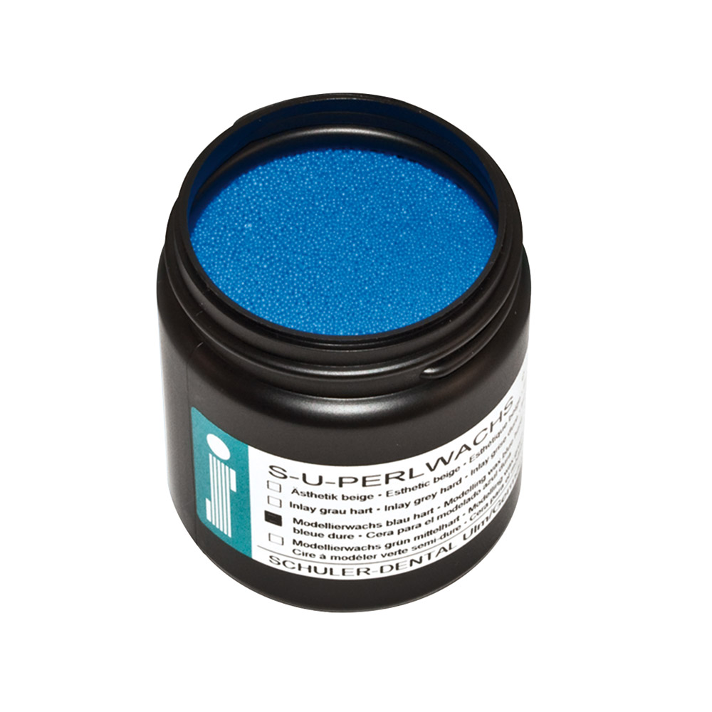 Perlwachs blau hart S-U 125g