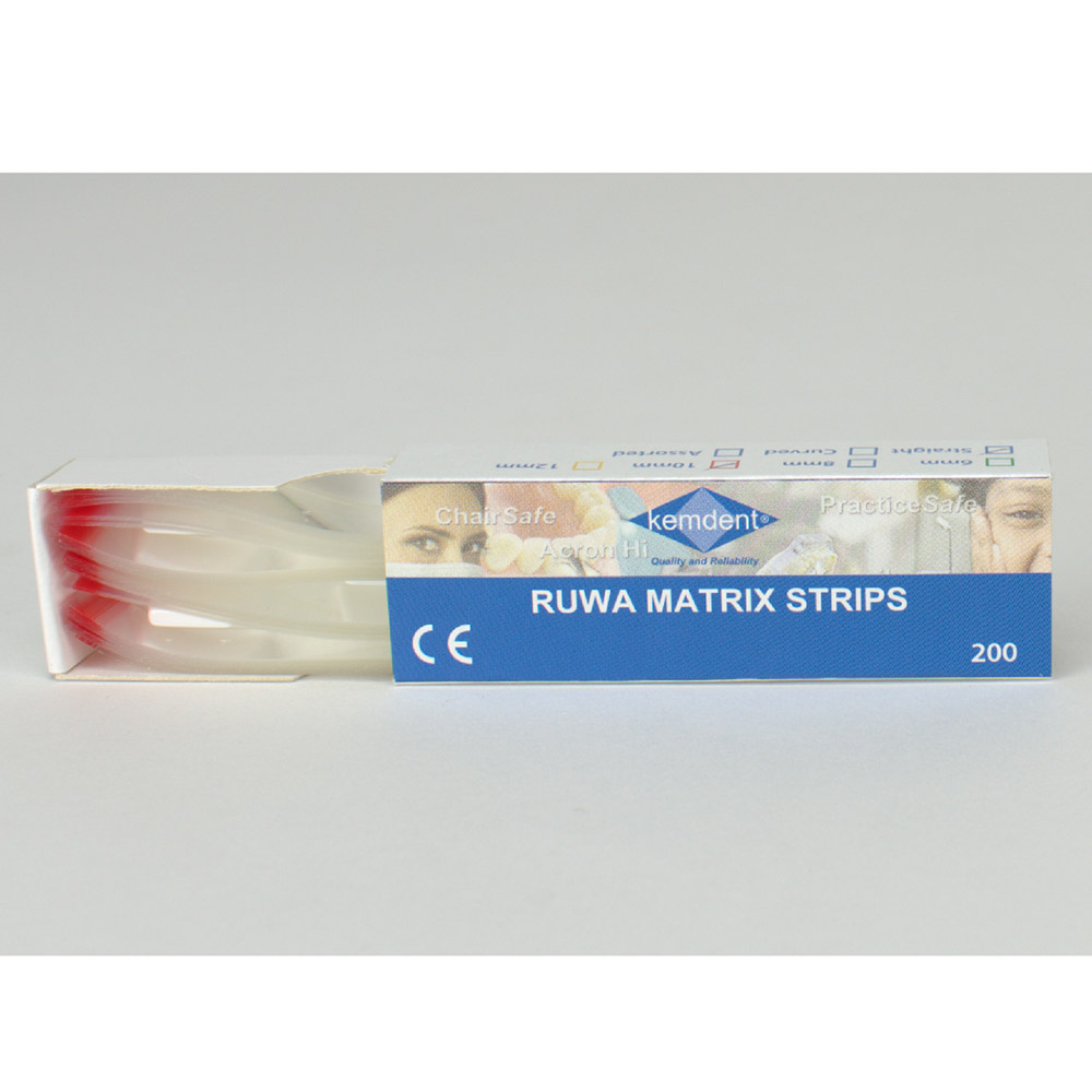 GX16435_Ruwa_Matrix_Strips_10mm_gerade_200St Ruwa Matrix Strips 10mm gerade 200St
