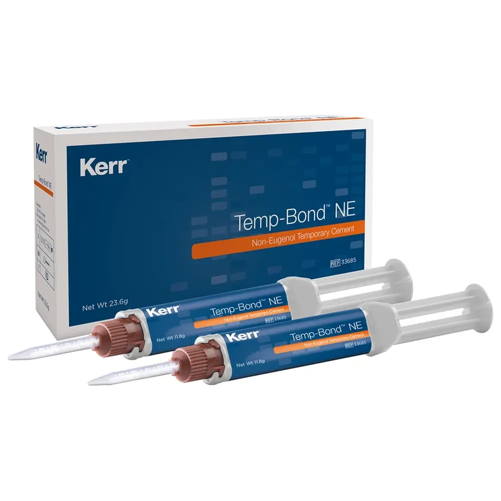 Kerr TempBond™ NE - Packung 2 x 11,7 g Automix Spritze, 20 Mischkanülen Kerr TempBond™ NE - Packung 2 x 11,7 g Automix Spritze, 20 Mischkanülen