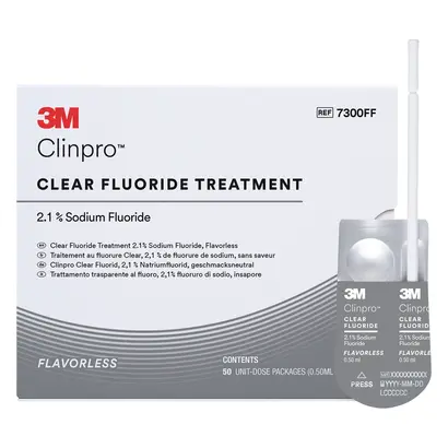 3M Espe Dental Products Clinpro Clear Fluoride Treatment Flavorless 0,5ml Pa 50