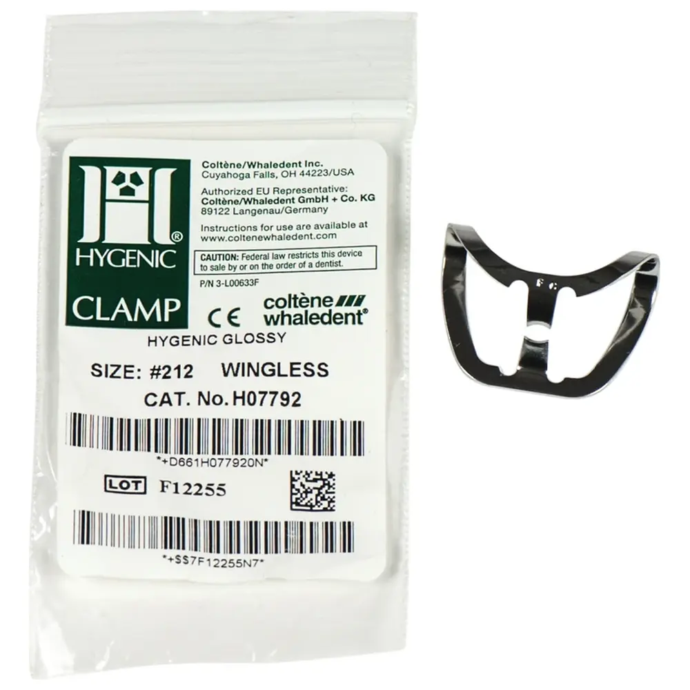 COLTENE HYGENIC® Dental Dam Klammern - Stück Klammer ohne Flügel für Frontzähne, 212