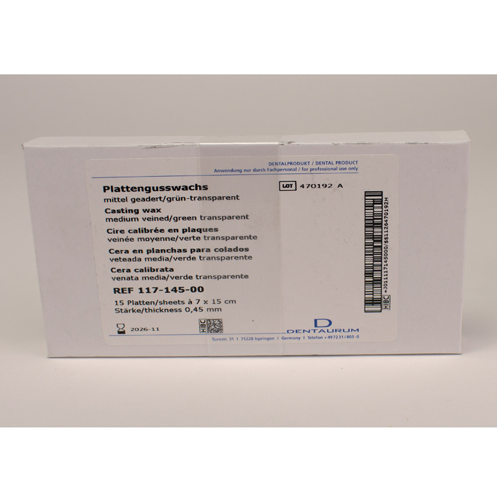 Gusswachs med. 0,45 grün Platten Pa