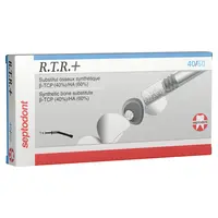 Septodont R.T.R.+ Knochenersatzmaterial - Pa gebogene Spritze 0,5 cm3 Granulat in steriler Einzelverpackung, R.T.R+ 40/60