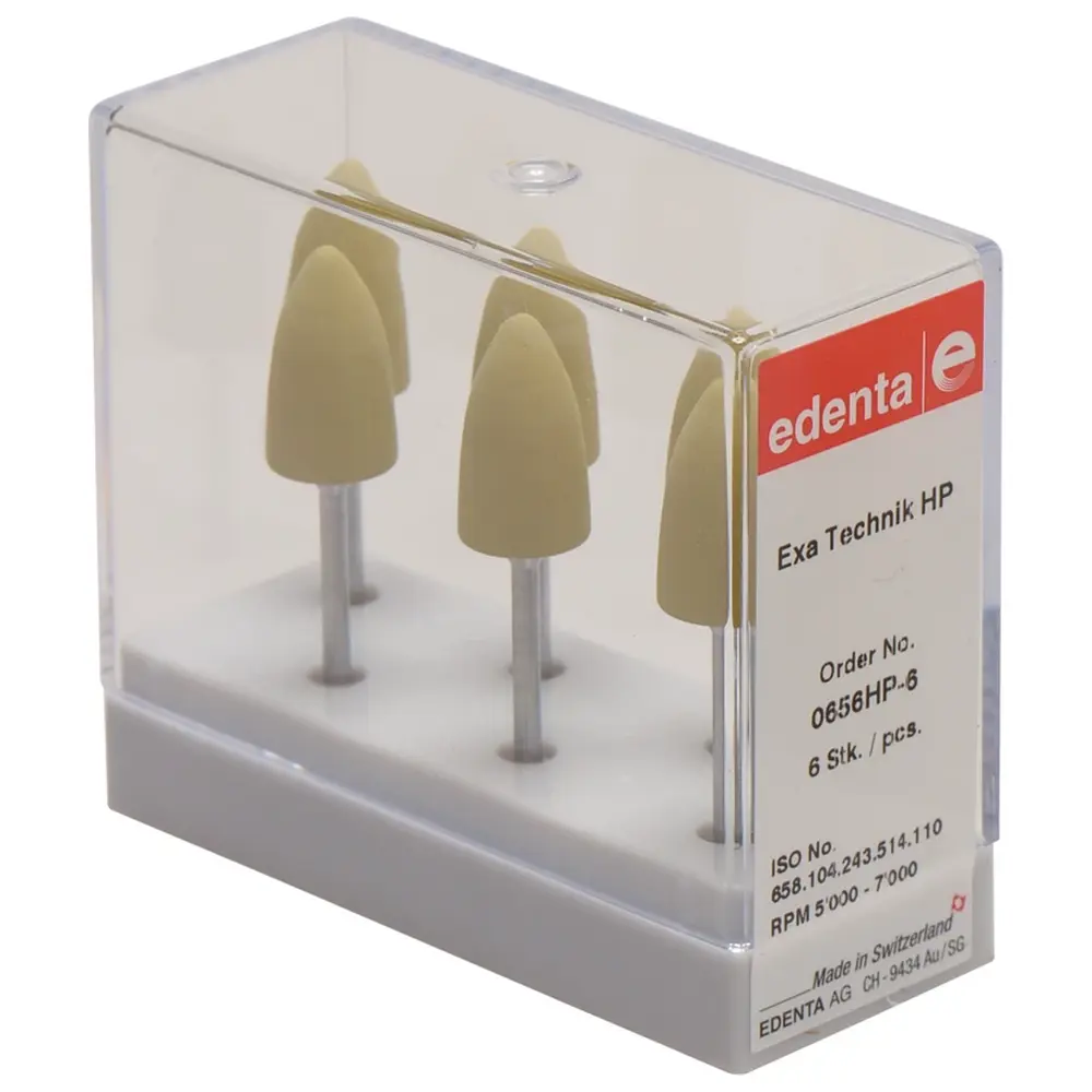 Edenta Exa Technique - Packung 6 Stück gelb fein, HP, Figur 243, 19,5 mm, ISO 110