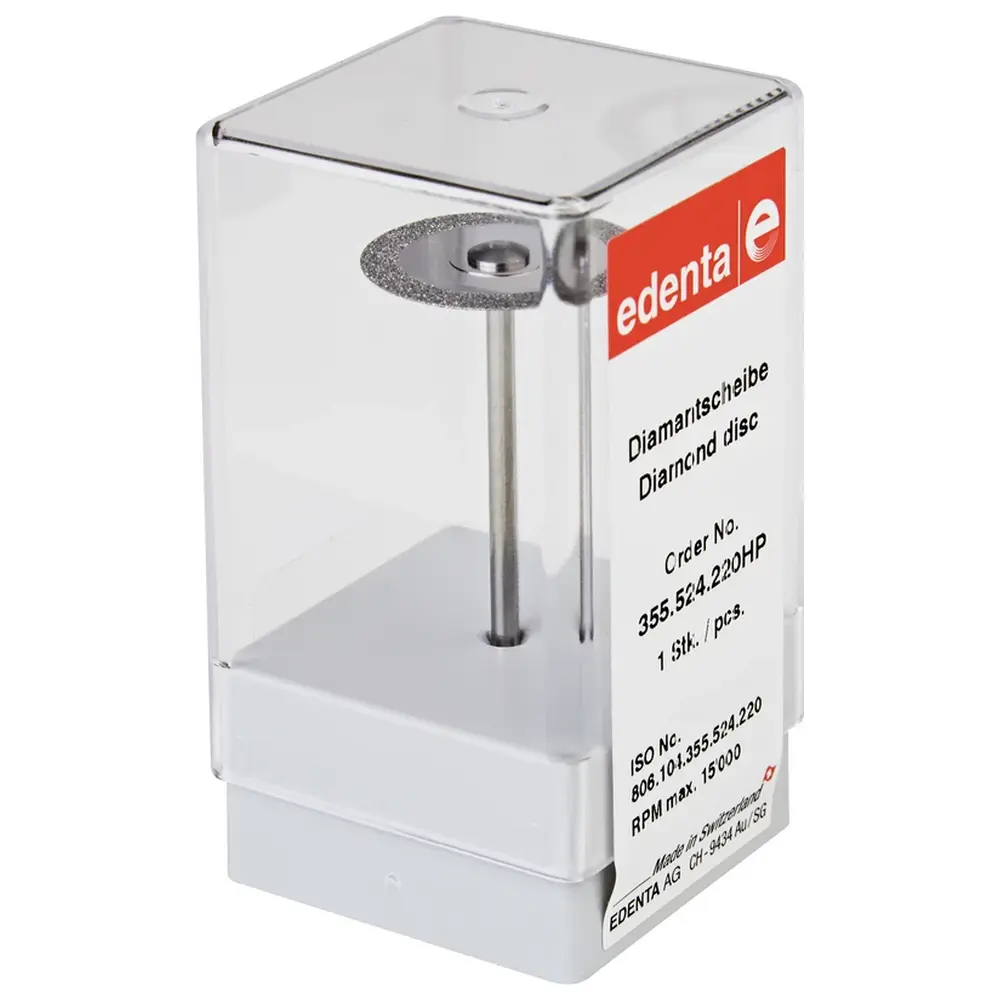 Edenta Diamantscheibe 355 - Stück blau Standard, HP, Figur 355, 0,25 mm, ISO 220