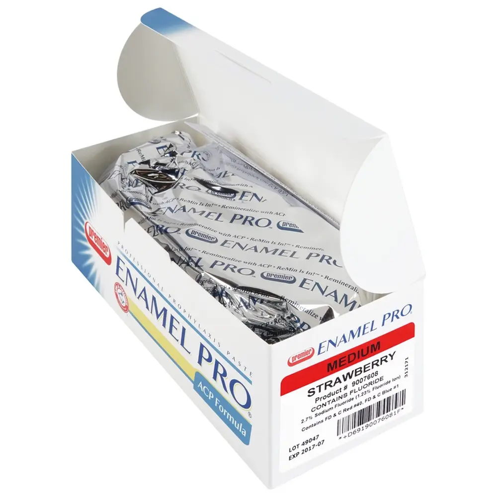 American Dental Enamel Pro® - Packung 200 x 2 g mit Fluor Erdbeere, mittel