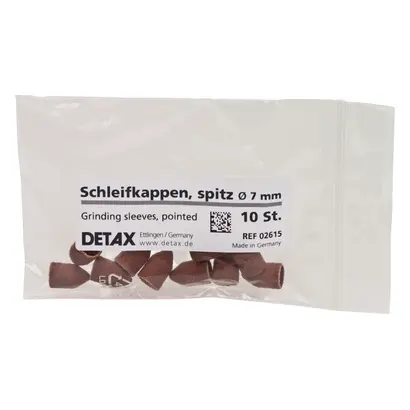 DETAX mollosil® Plus Schleifkappen - Packung 10 Stück, spitz