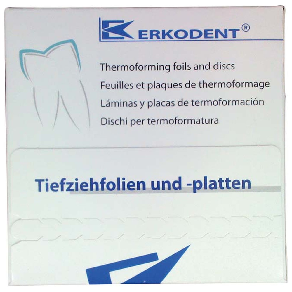 ERKODENT Erkodur-S - Packung 20 Stück 125 x 125 mm, Stärke 0,8 mm