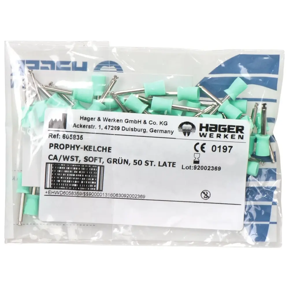 Hager & Werken Prophy-Cup® - Packung 50 Stück grün soft,, WST