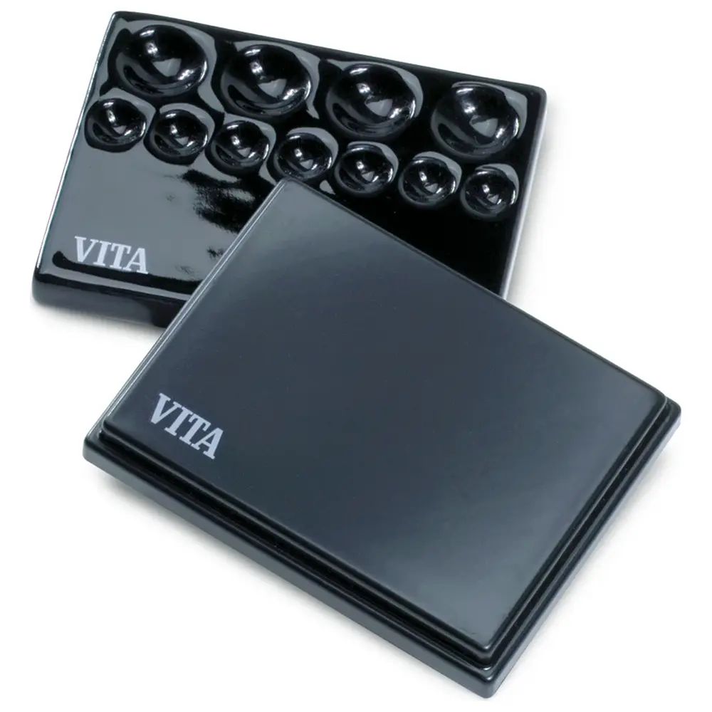 VITA Anmischplatte - Stück Anmischplatte schwarz, Deckel, 85 x 110 mm