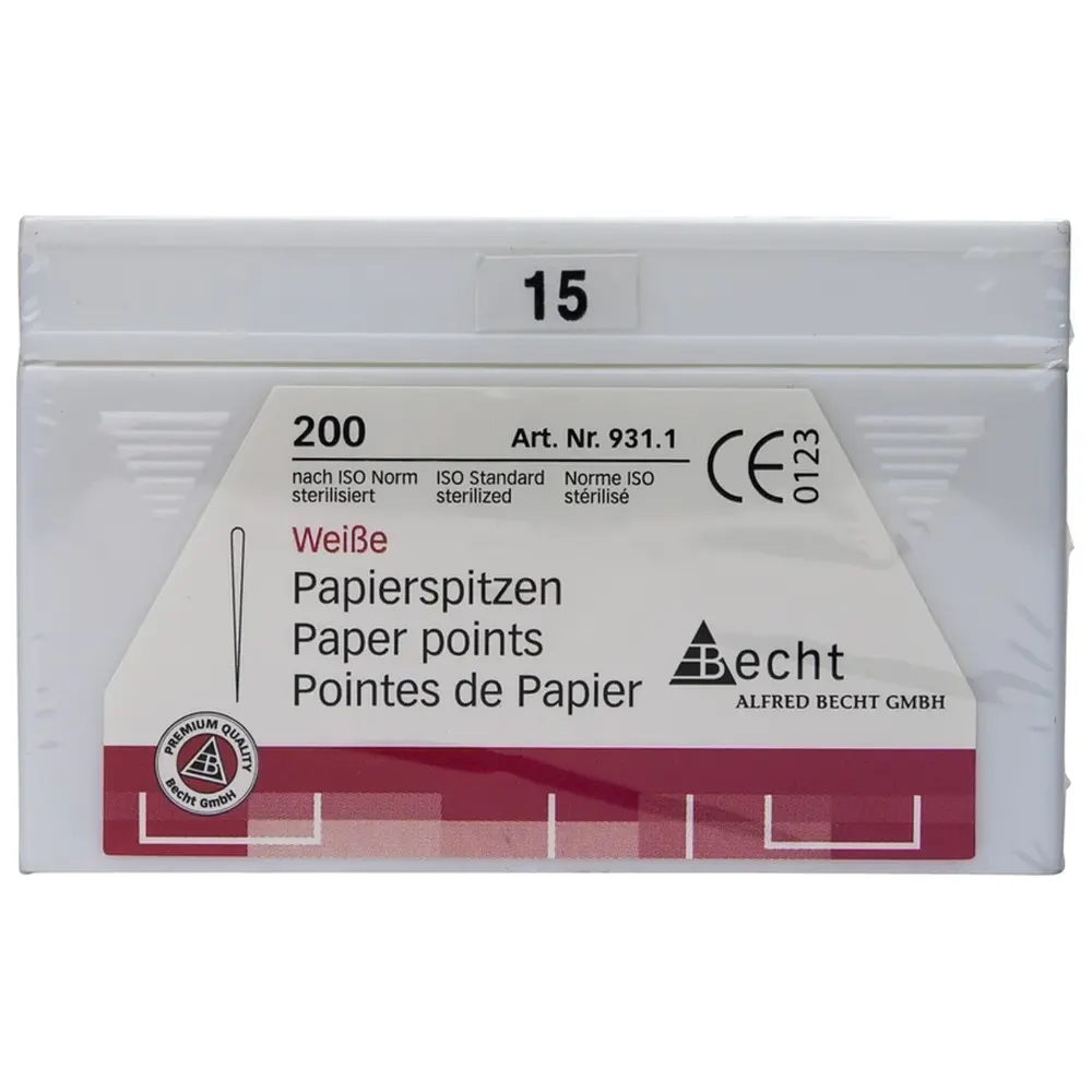 Becht Papierspitzen weiß - Packung 200 Stück ISO 015