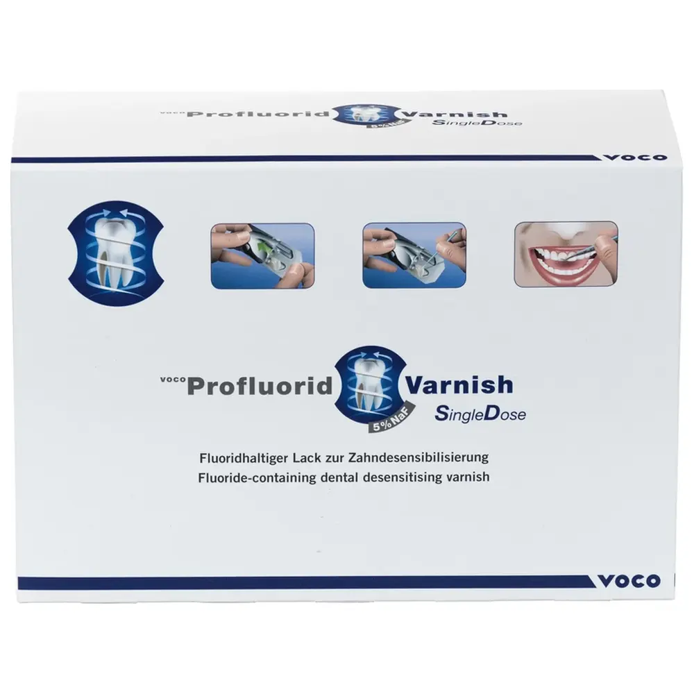 VOCO Profluorid® Varnish - Packung 200 x 0,4 ml Bubble Gum, Zubehör