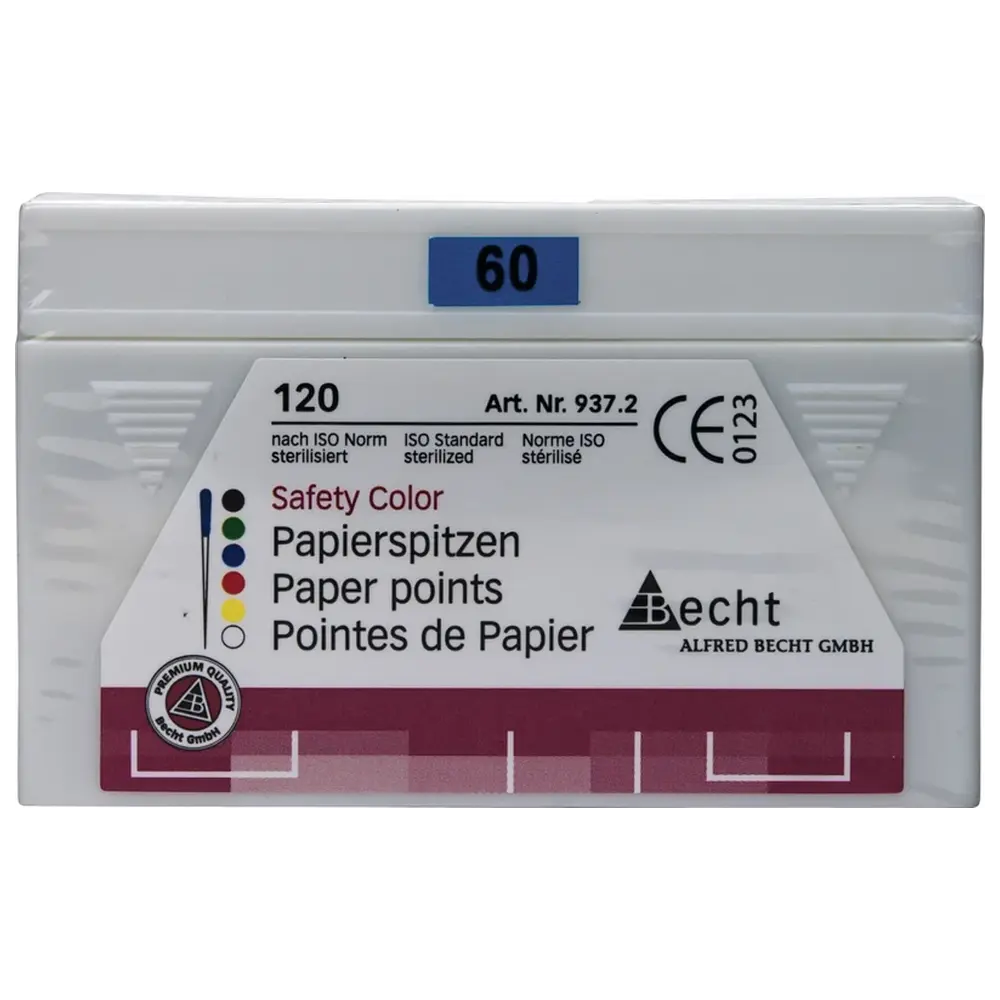 Becht Papierspitzen Safety Color - Packung 120 Stück ISO 060