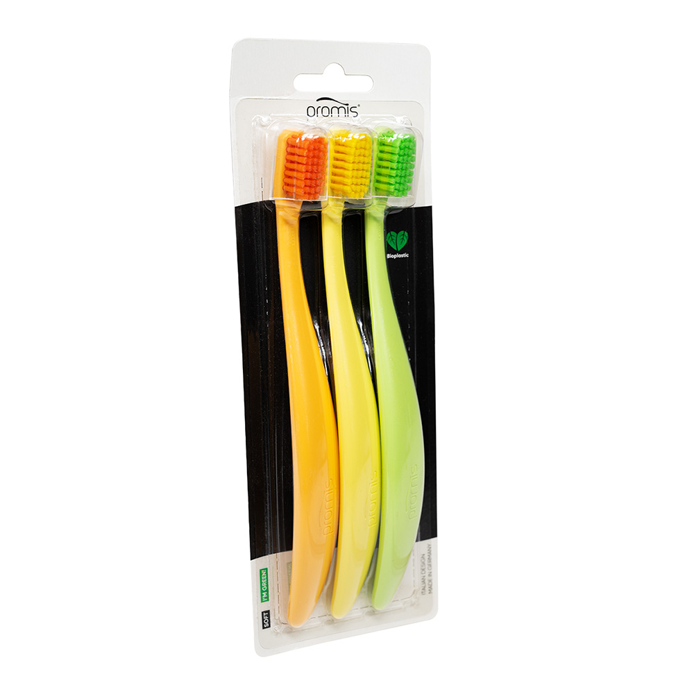 Promis Zahnbürsten Colored Trio 3St