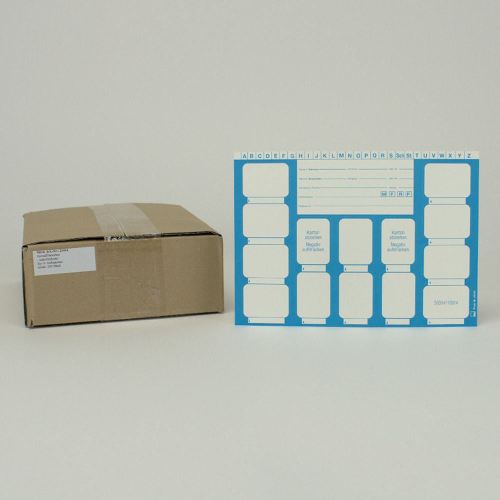 GX26450_RadioDent_Karten_14_Felder__200St Radio-Dent Karten 14 Felder 200St