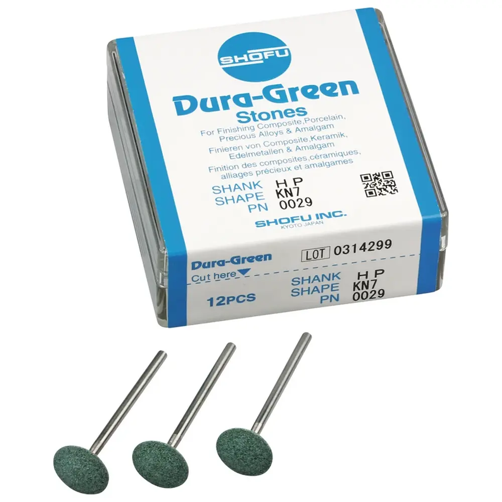 SHOFU Dura-Green-Steine - Packung 12 Stück KN7, HP, ISO 125