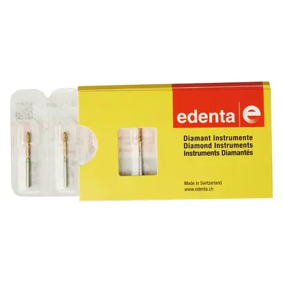 Edenta DIACUT V879 - Packung 5 Stück grün grob, FG, Figur 290 Torpedo zylindrisch, 10 mm, ISO 014