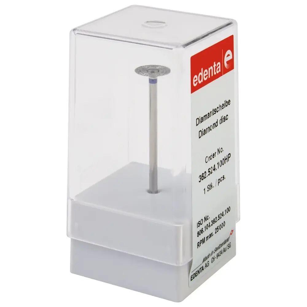 Edenta Diamantscheibe 362 - Stück Spirale blau Standard, HP, Figur 362, 0,30 mm, ISO 100