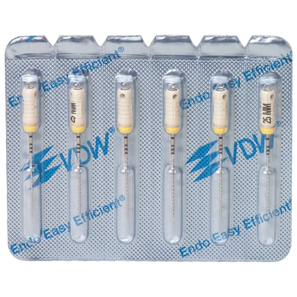 VDW STERILE Hedstroem Feilen - Blisterpackung 6 Stück 25 mm ISO 045