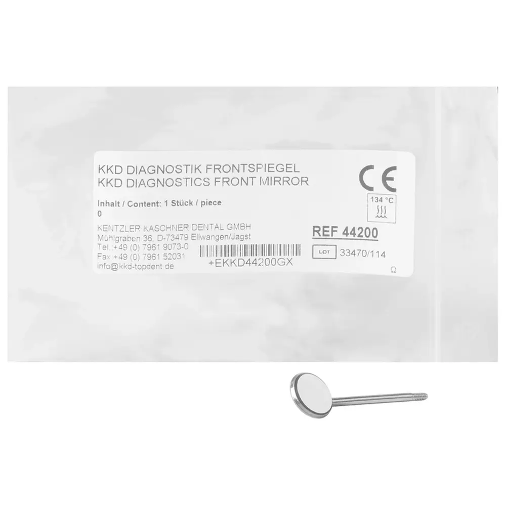 Kentzler-Kaschner KKD® mf Mundspiegel - Stück Größe 0, Ø 14 mm, für Kids