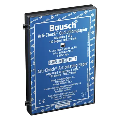 Dr. Jean Bausch GmbH & Co.KG Okklusionspapier 40my blau 100x70mm BK11 Bögen 100