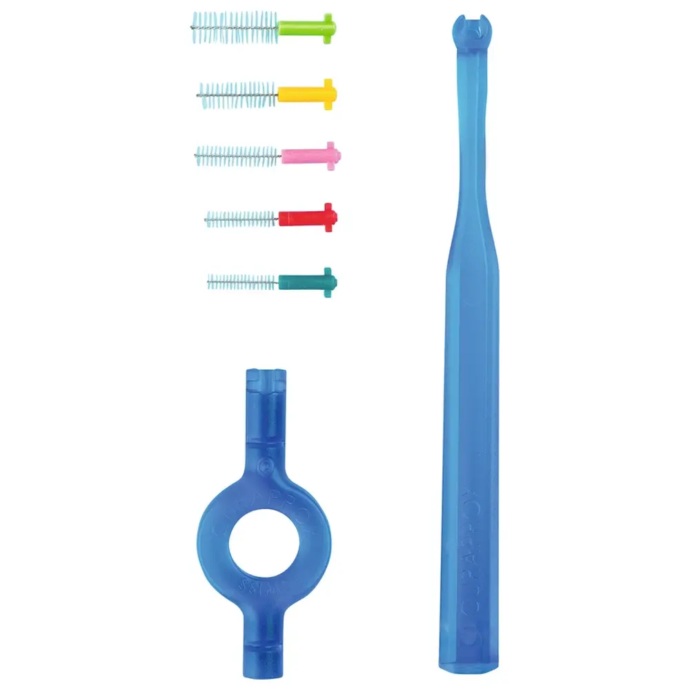 Curaden CURAPROX CPS prime start - Packung 5 Bürsten sortiert (06 - 011), 2 Halter (UHS 409, UHS 470)