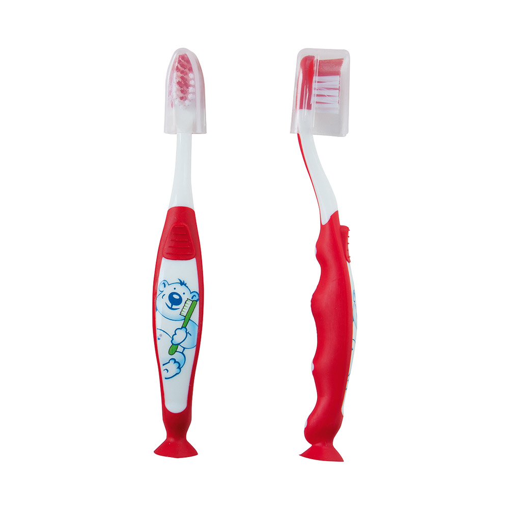 GX216881_Zahnbuerste_mSaugfuss_Otto_rot_12St Zahnbürste m.Saugfuss "Otto" rot 12St