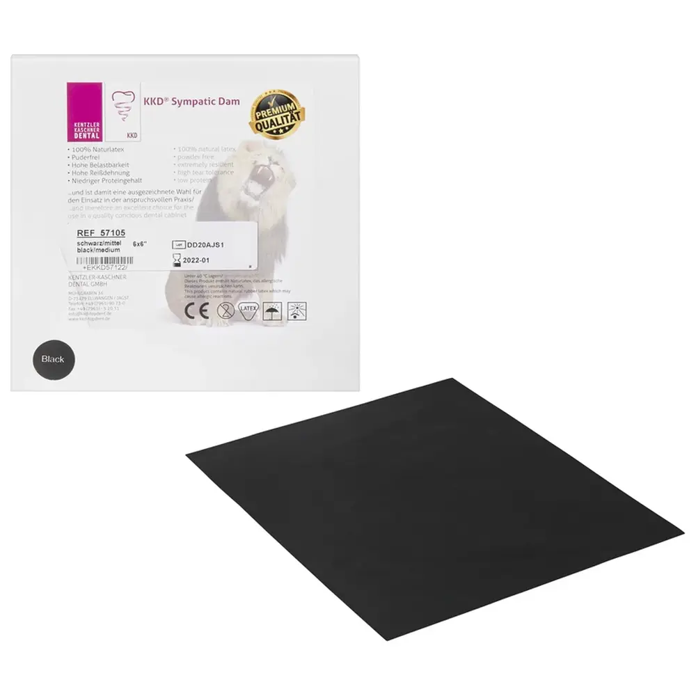 Kentzler-Kaschner KKD® SympaticDam Premium - Packung 36 Stück schwarz, 15 x 15 cm, mittel