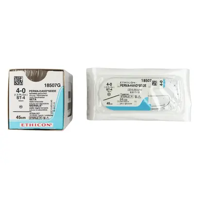 Johnson & Johnson International PH-Seide schwarz 45cm 4-0 ST4 gefl.Stärke 1,5 Pa 12