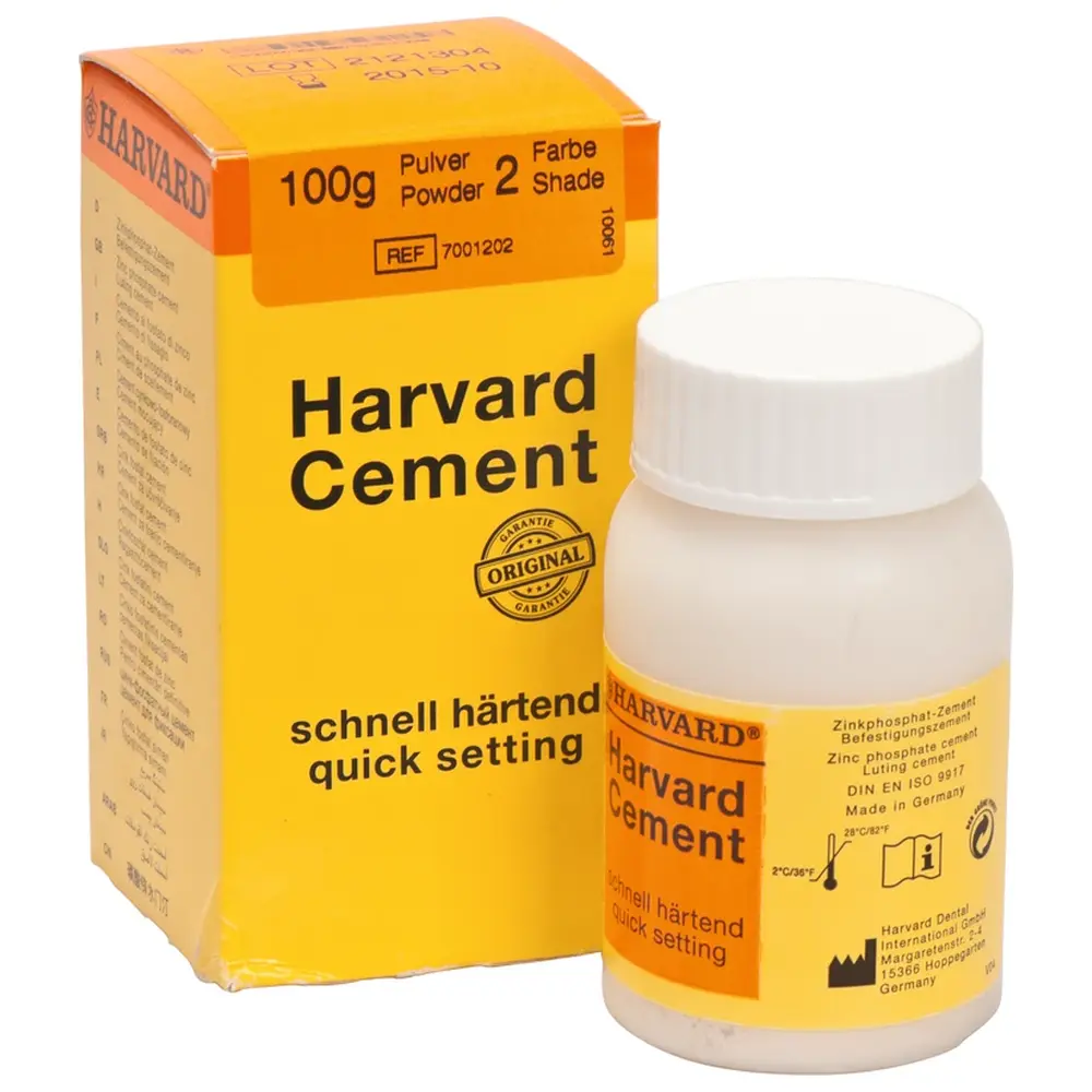 Harvard Dental International Harvard Cement schnell härtend Pulver - Klinikpackung 100 g Pulver 2 . weißlichblau