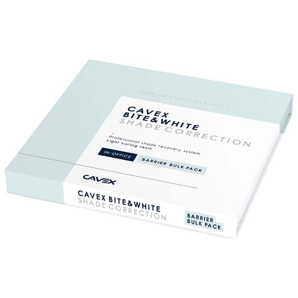 CAVEX Bite&White Shade Correction - Barrier Bulk Pack 3 x 1 g Spritze, 10 Application Tips