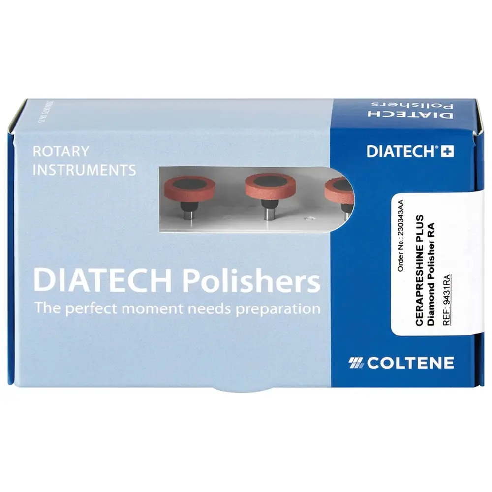 COLTENE DIATECH CERAPRESHINE PLUS - Packung 5 Stück rot, RA Figur 372 Scheibe, 2 mm, ISO 110
