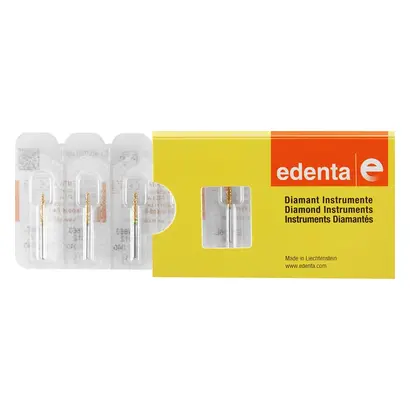 Edenta DIACUT V856L - Packung 5 Stück grün grob, FG, Figur 199 Konus lang rund, 9 mm, ISO 018